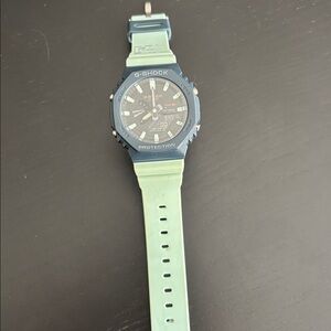 G-Shock Green Strap Blue Case Men's Watch